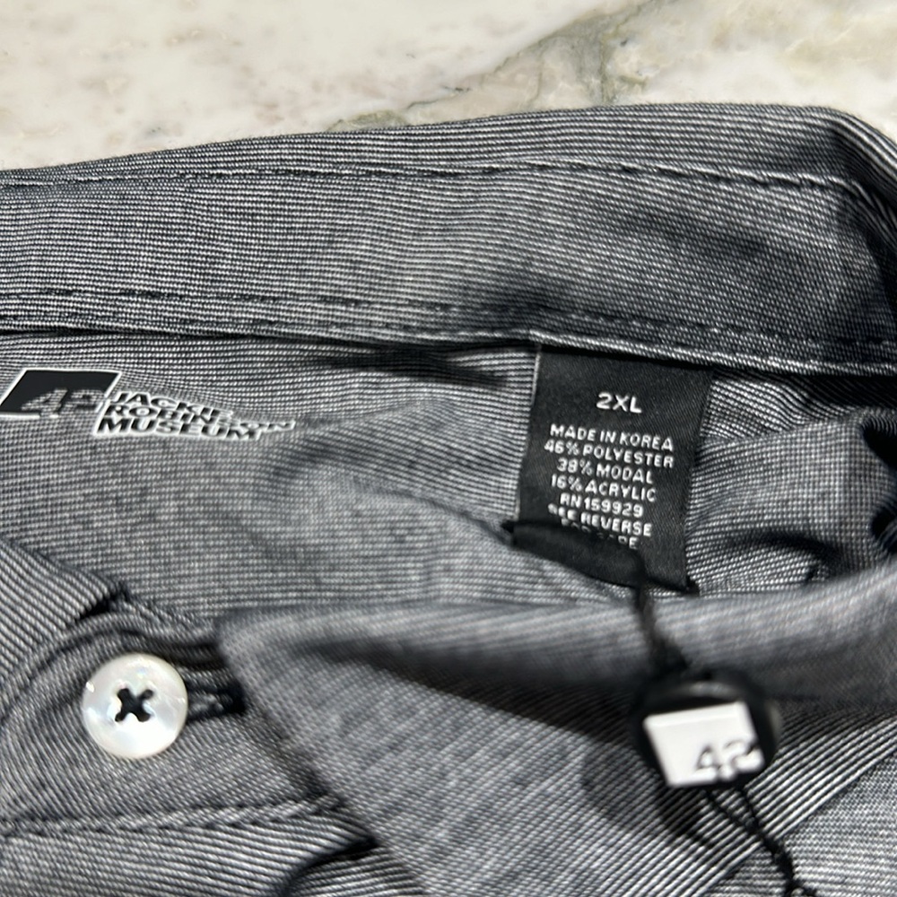 Jackie Robinson Polo Butter Stripe. BLK. XXL. NWT - Picture 4 of 5